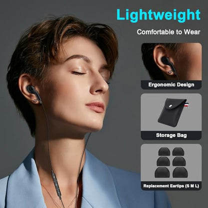 3.5mm Earbuds Wired with Mic for Samsung A14 A32 A15 A13 5G Wired in-Ear Headphones 3.5mm Headphone Jack Stereo Magnetic Earphones for Samsung A52 A03s A12 Pixel 4a LG iPad mini Moto Tablet