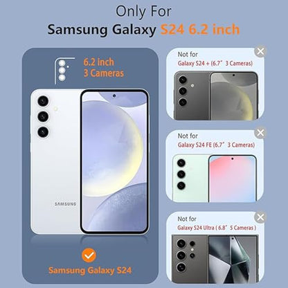Battery Case for Galaxy S24, 10000mAh Portable Wireless Charging Case Supporting Carplay, Compatible with Galaxy S24 (6.2 inch) Rechargeable Extended Battery Charger (Black) - size: Galaxy S24