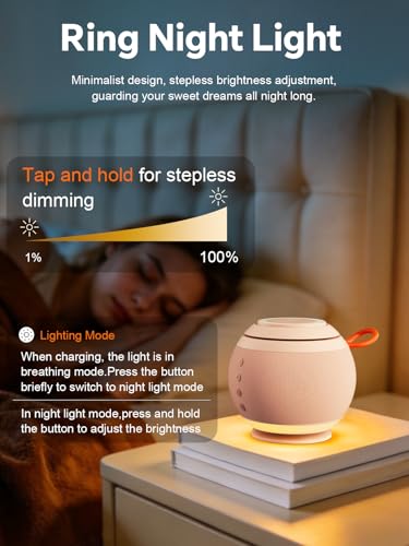 Bluetooth Speaker with Wireless Charging Stand, Pink - color: Pink