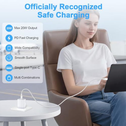 USBC Wall Plug Phone Charger Block Fast Charging Adapter for Samsung Galaxy - color: white