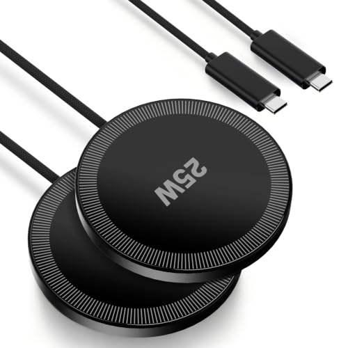 MagSafe 25W Magnetic Wireless Charger Fast Charging Pad for iPhone - color: Black