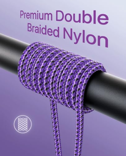 USB C to USB C Cable 90 Degree USB C Cable Fast Charging 60W, 10FT 2Pack - color: Purple, size: 10FT, style: USB C to USB C