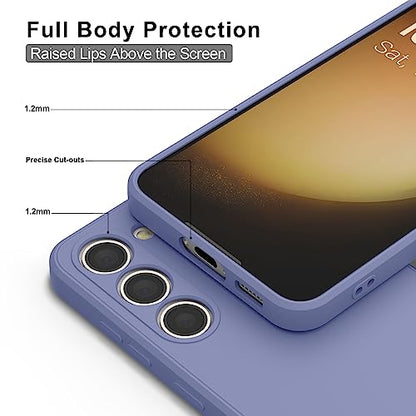 Vanjua Case for Samsung Galaxy S23 (Only), Stylish Liquid Silicone Slim Full-Body Protective Cover Compatible with Samsung Galaxy S23 5G 6.1 Inch Phone Case (Lavender Gray) - color: Lavender Gray