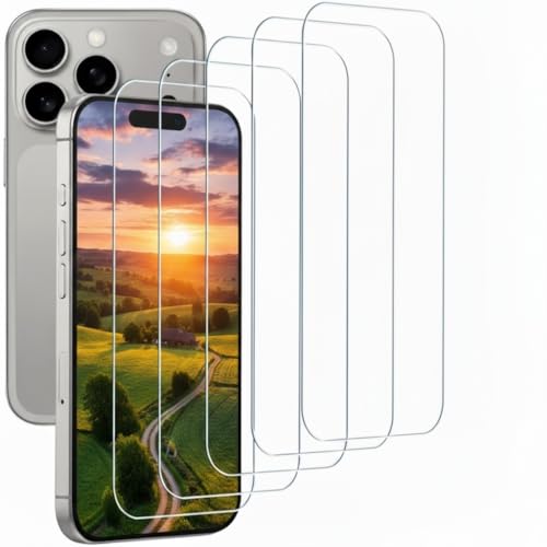 (5 Pack) Designed for iPhone Air/iPhone 17 Air 6.5-inch Tempered Glass Screen Protector, Full Coverage, Anti Scratch, Bubble Free
