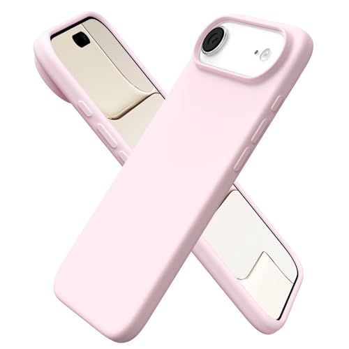 ORNARTO for iPhone Air Case 6.5", Slim Liquid Silicone 3 Layers Soft Gel Rubber Shockproof Protective Cover with Anti-Scratch Microfiber Lining-Chalk Pink - color: Chalk Pink