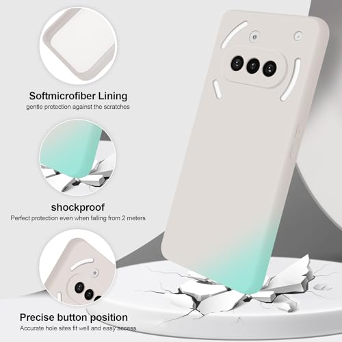 GiiYoon Silicone Case for Nothing Phone 3a, Off White - color: Off-white, size: Nothing Phone 3a