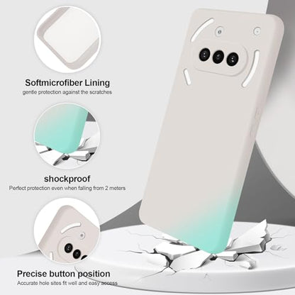 GiiYoon Silicone Case for Nothing Phone 3a, Off White - color: Off-white, size: Nothing Phone 3a