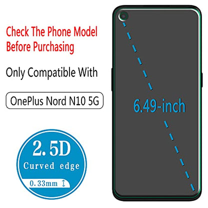 2 Pack Screen Protector for OnePlus Nord N10 5G Tempered Glass Film - size: OnePlus Nord N10