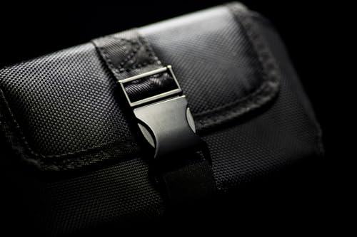 3XL Belt Clip Phone Holster with Magnetic Closure | Rugged ballistic nylon holster with 360° rotating clip for iPhone 17 Pro Max and extra-large smartphones