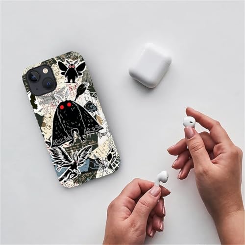 Case for iPhone 13 14, Dual Layer Phone Cover, Mothman Collage | Shockproof Hybrid Phone Case, Soft TPU and Hard PC, Durable Anti-Scratch Protection - color: Mothman Collage, size: Iphone 13/14