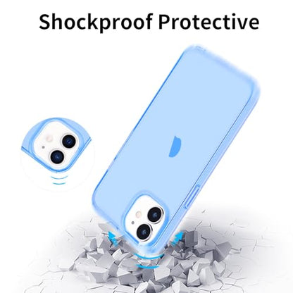 JJGoo Compatible with iPhone 12 Case & iPhone 12 Pro Case Clear Soft Transparent Shockproof Protective Slim Thin Bumper Phone Cover for 12 and 12 Pro - 6.1 inch, Dark Blue - color: Dark Blue