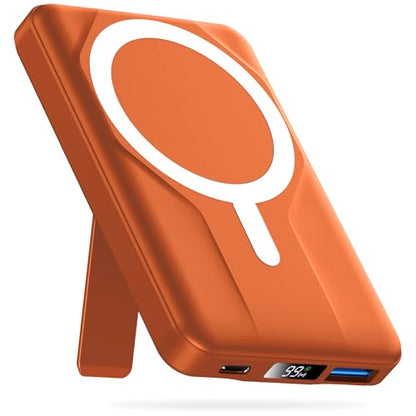 Azmuth for MagSafe Portable Charger, 10000mAh Magnetic Power Bank 20W PD - color: Orange