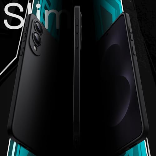 JETech Slim Case for Samsung Galaxy S25 Edge, Black | Camera Lens Protection, Soft TPU Design, Matte Finish, Shockproof Protection - color: Black, size: Galaxy S25 Edge