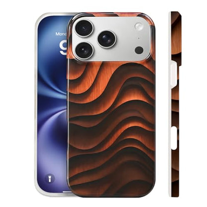 Case Compatible with iPhone 17 Pro Max, 2025 Anti-Yellow Ultra Transparent Soft TPU Phone Case, Shockproof Anti-Slip Slim Lightweight Full Coverage Protective (Wood Grain) - color: Wood grain