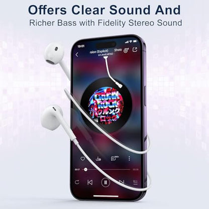 2 Packs-for Wired Headphones Wired Earbuds