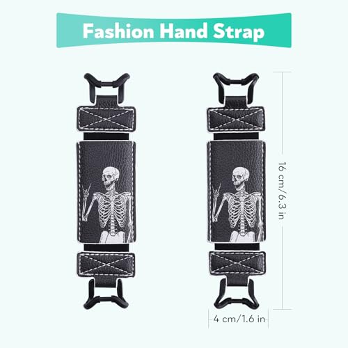Secure Hand Strap for Kindle and Tablet - High Elasticity Finger Grip Holder Accessories for 6-8 Inches E-Book Tablet. - color: Human Skeleton