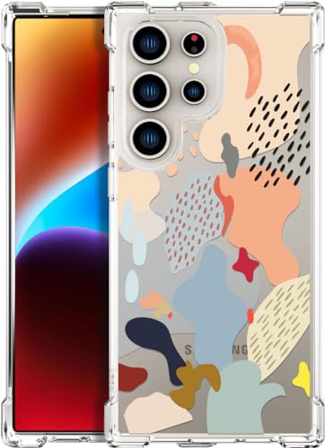 for Samsung Galaxy S25 Ultra Case - Clear Abstract Art | Cute Transparent Phone Cases for Women with Design, Girls Girly with Heavy Duty Protective Bumper - color: Clear Abstract Art, size: S25 Ultra