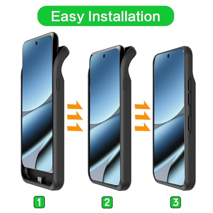 Battery Case for Pixel 9/10 Pro XL, Upgraded 10000mAh Battery Pack Rechargeable Charger Case with Wireless Charging Compatible for Pixel 9/10Pro XL(6.8 inch) External Charging Cover(Black) - size: Pixel 9/10 Pro XL