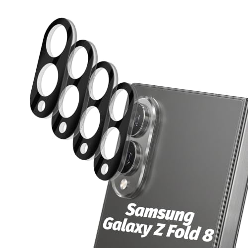 Orzero (4 Pack Camera Lens Protector Compatible for Samsung Galaxy Z Fold 8, Protector de Cámera Tempered Glass 9H Precise Camera Cutouts Anti-Scratch Does Not Affect Night Shots and Flash - size: Samsung Galaxy Z Fold 8
