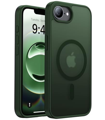 Eastinbox Magnetic iPhone 17e & 16e Case, Matte Protective Case, Green | Shockproof, Compatible with MagSafe, Military-Grade Protection, Anti-Yellowing, Phone Case for iPhone 17 e/16 e 6.1" - color: Alpine Green