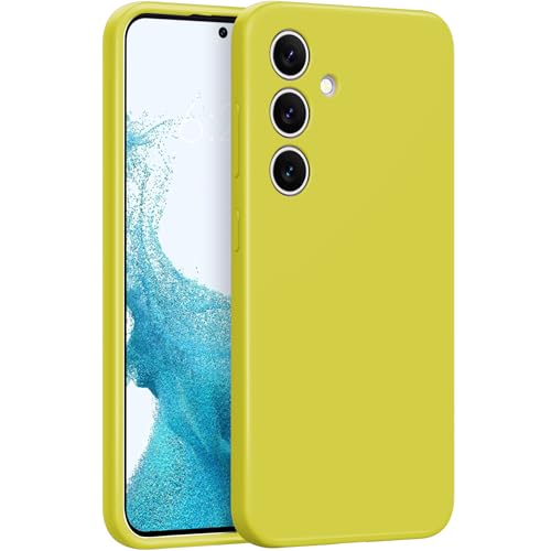 Liquid Silicone Case for Samsung Galaxy S24 5G SM-S921U/S921W, Slim Shockproof Cover for Samsung Galaxy S24 2024, Yellow - color: Yellow Green