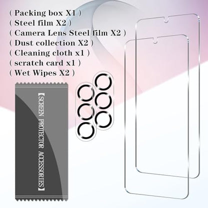 BIGFACE Galaxy S26 Tempered Glass Screen Protector + Camera Lens Protector [ 2 + 2 Pack ][Case Friendly] [Anti-Scratch] [Ultrasonic Fingerprint Unlock] Clear HD Protective Film for Samsung Galaxy S26 - size: Galaxy S26(6.3")