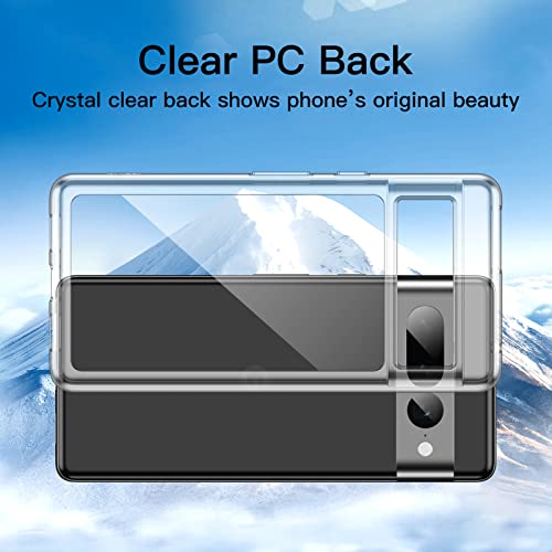 JETech Case for Google Pixel 7 Pro, Anti-Yellowing, Clear | Shockproof Protection, Scratch Resistant Hard PC Back, Durable Transparent TPU Bumper - color: Clear, size: Pixel 7 Pro