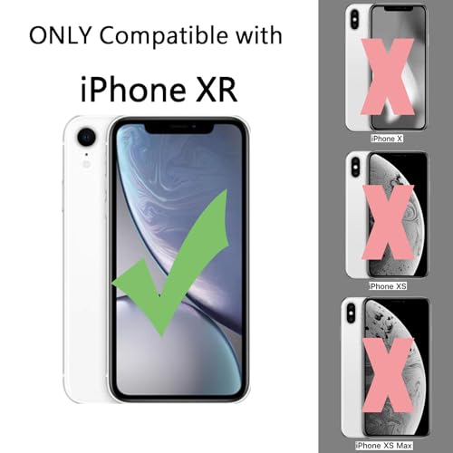 for iPhone XR Case, Heavy Duty Protective Case with [3 Layers] Rugged Rubber Shockproof Protection Cover for iPhone XR 6.1"(Black/Orange)