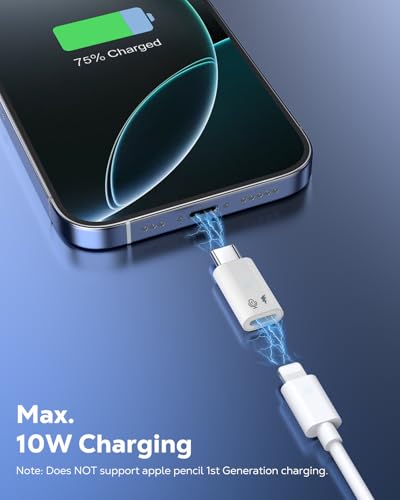 MoKo Lightning to USB C Microphone Adapter 2 Pack