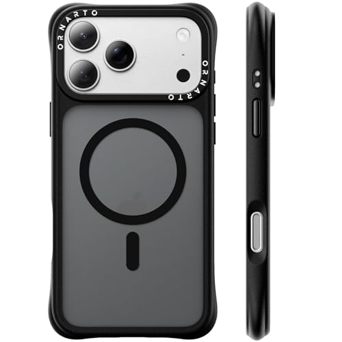 ORNARTO Magnetic for iPhone 17 Pro Max Case, Translucent Matte, Black | 20FT Military-Grade Drop Protection, Compatible with MagSafe, Slim & Lightweight, AirBuffer Corners, Gecko-Grip Interior - color: Black