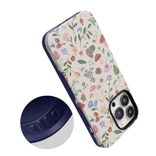 Casely iPhone 14 Pro Max Case | Garden Party | Mushroom Floral | Bold Protective Design | Compatible with MagSafe - color: Garden Party | Mushroom Floral
