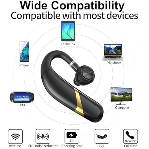 Bluetooth Wireless Earbuds Headset with Microphone, Single Earbud