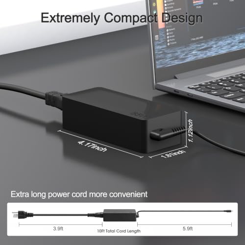Dzytnsy 65W USB C Laptop Charger Compatible with Lenovo Yoga/Thinkbook/Chromebook/IdeaPad/Thinkpad X1 X13 T14 T15 T480s T580s T490, Replacement for Lenovo Laptop Charger
