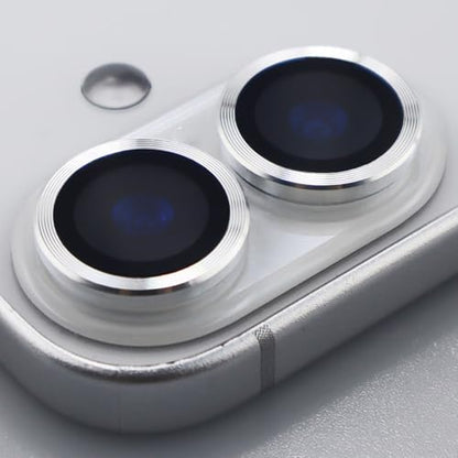 for iPhone 17 Camera Lens Protector Metal Tempered Glass Screen Accessories Cover (Silver) - color: Silver