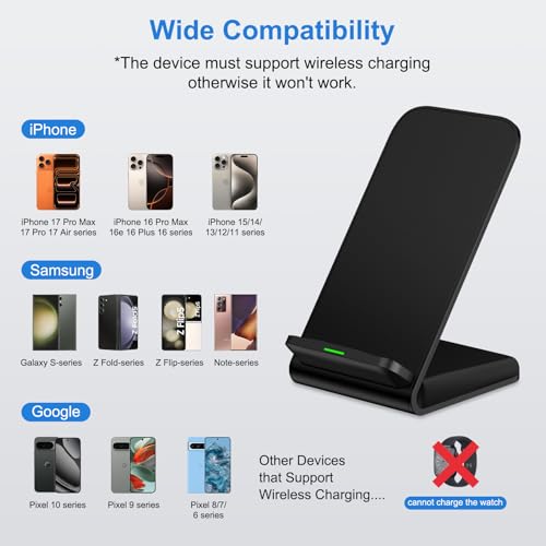 Wireless Charger Stand Samsung S26 Ultra 15W Fast Charging for Galaxy S26FE