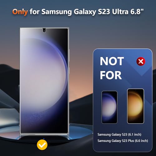 [2 Pack] Anti Glare Matte Privacy TPU Screen Protector for Samsung Galaxy S23 Ultra (Not Glass), Fingerprint Sensor Compatible, Full Adhesive Flexible Film, Easy Installation - size: Galaxy S23 Ultra