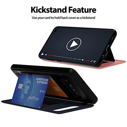 GOOSPERY Magnetic Door Bumper Compatible with Galaxy S10 Plus, Card Holder Wallet Case Easy Magnet Auto Closing Protective Dual Layer Sturdy Phone Back Cover-Midnight Blue - color: Navy, size: Galaxy S10 Plus