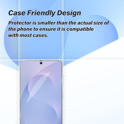 BIGFACE Galaxy S25 Edge Tempered Glass Screen Protector + Camera Lens Protector [2 + 2 Pack][Case Friendly][Anti-Scratch][Ultrasonic Fingerprint Unlock] HD Protective Film for Samsung Galaxy S25 Edge - size: Galaxy S25 Edge(6.7'')