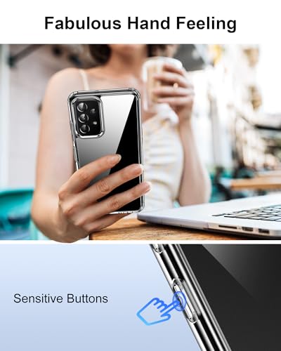 HOOMIL Case for Samsung Galaxy A52/A52s 5G, Non-Yellowing, Drop Protection, Anti-Scratch Transparent Hard Back Phone Cover - Crystal Clear - color: Clear, size: A52/A52s 5G