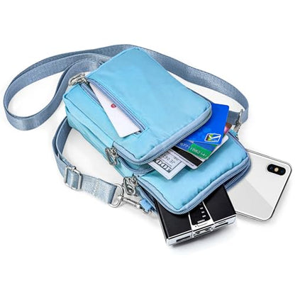 BIAOTIE Lightweight Small Crossbody bags Cell Phone Purses Travel Pouch Shoulder Bag for Women - color: Blue