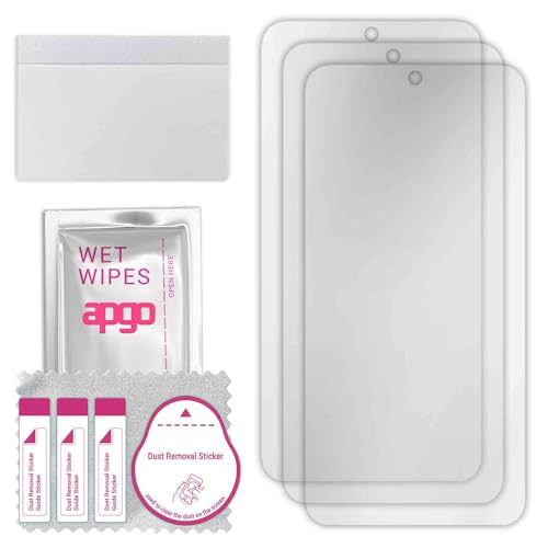 apgo 3x Hydrogel Ultra-Clear Screen Protector for HMD Crest, Hydrogel Film, Flexible, Soft TPU with positioning layer easy installation