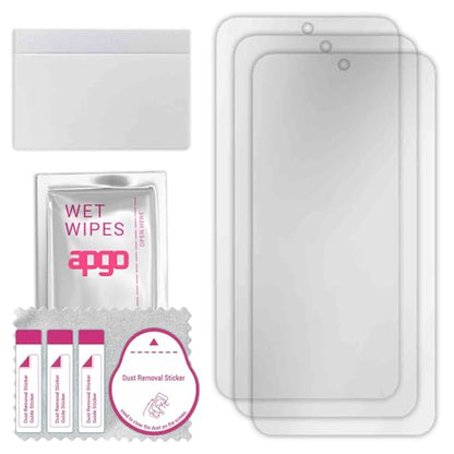 apgo 3x Hydrogel Ultra-Clear Screen Protector for HMD Crest, Hydrogel Film, Flexible, Soft TPU with positioning layer easy installation
