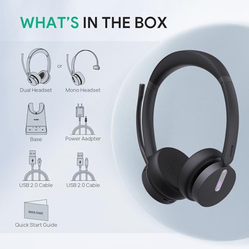 Yealink WH64 Dual DECT Bluetooth Wireless Headset for Phone PC Mobile Teams - size: Stereo