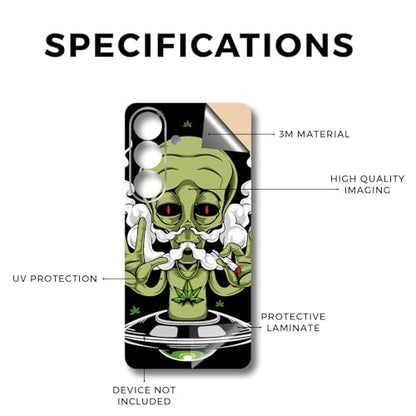 Phone Skin Compatible with Samsung Galaxy S26 - Come in Peace - Premium 3M Vinyl Protective Wrap Decal Cover - Easy to Apply | Crafted in the USA by MightySkins - color: Come In Peace, size: Galaxy S26 (Back Wrap), style: Matte Finish