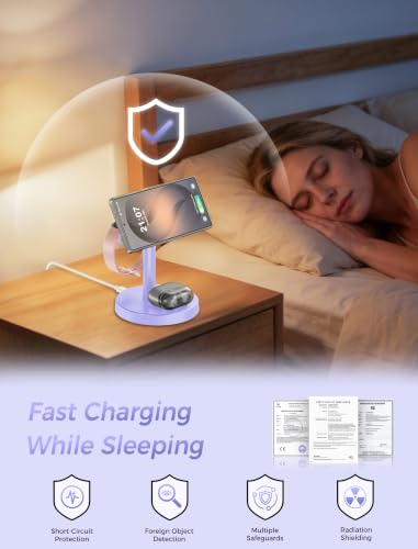 Aeinidi Super Fast Strong Magnetic Wireless Charger for Samsung - color: Purple, size: 15W