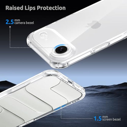 WXR for iPhone 17 Air Clear Case, Anti-Yellowing - size: for iphone 17 Air case