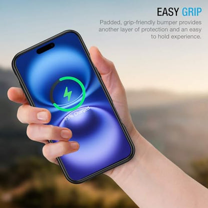 Battery Case for iPhone 16 Plus, Enhanced 12000mAh Portable Protective Wireless Charging Case Support Carplay Compatible with iPhone 16 Plus (6.7 inch) Rechargeable Battery Charger (Black) - size: iPhone 16 Plus