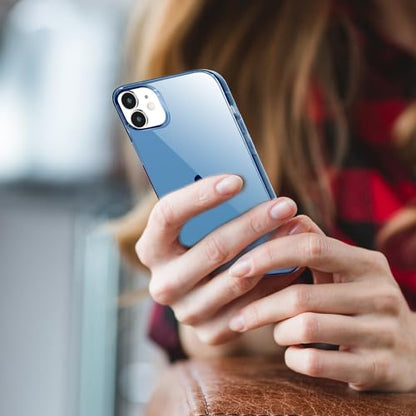 JJGoo Compatible with iPhone 12 mini Case, Soft Transparent Shockproof Protective Slim Thin Bumper Phone Cover, Navy Blue - color: Navy Blue