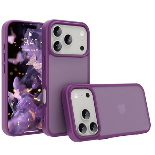 for iPhone 17 pro max Case Translucent Matte Phone Cover, [10 FT Military Grade Drop Protection] Slim Durable Shockproof Protective Bumper (deep Purple, iPhone 17 pro max) - color: Deep Purple, size: iPhone 17 Pro Max