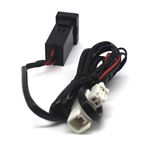 Disscool Dual USB Power Socket for Toyota QC3.0, Quick Charge Car Charger USB Adapter for Smartphone/iPad/PDA and More,Max 6.4A Output (32 * 20mm)